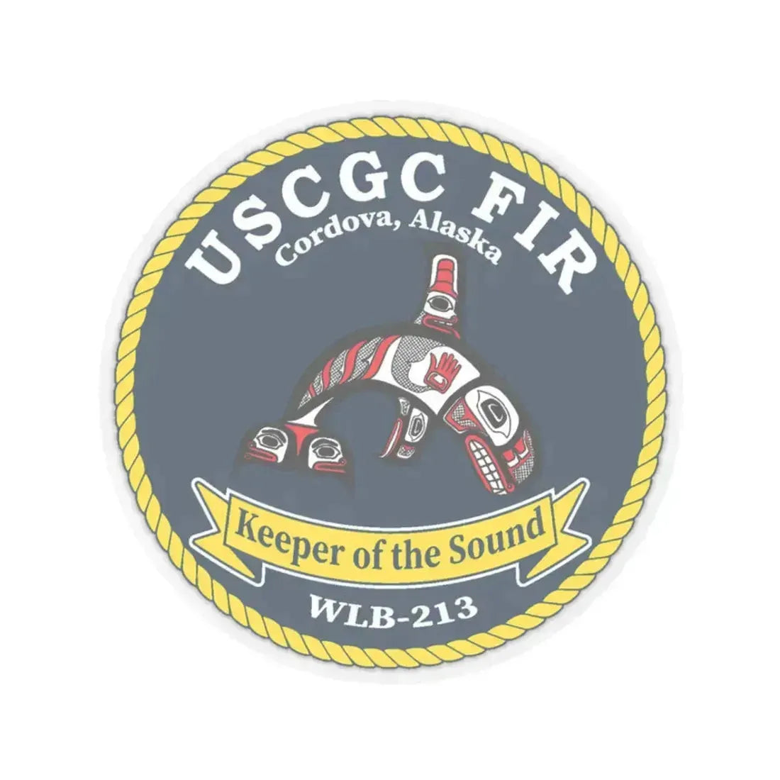 USCG FIR WLB 213 (U.S. Coast Guard) STICKER Vinyl Kiss-Cut Decal 3 Inch Transparent - The Sticker Space