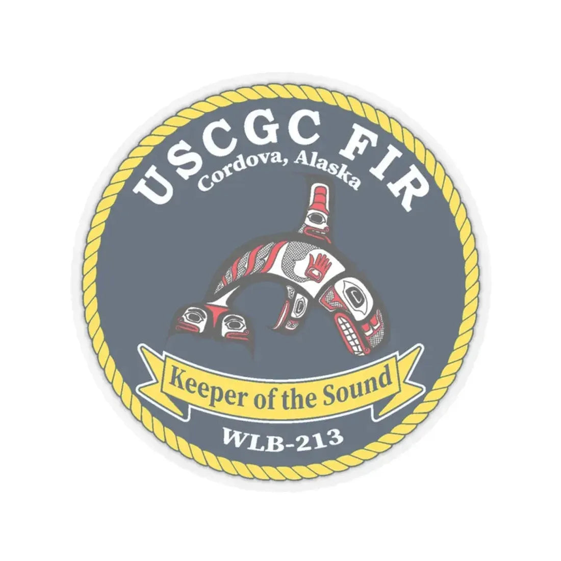 USCG FIR WLB 213 (U.S. Coast Guard) STICKER Vinyl Kiss-Cut Decal 4 Inch Transparent - The Sticker Space