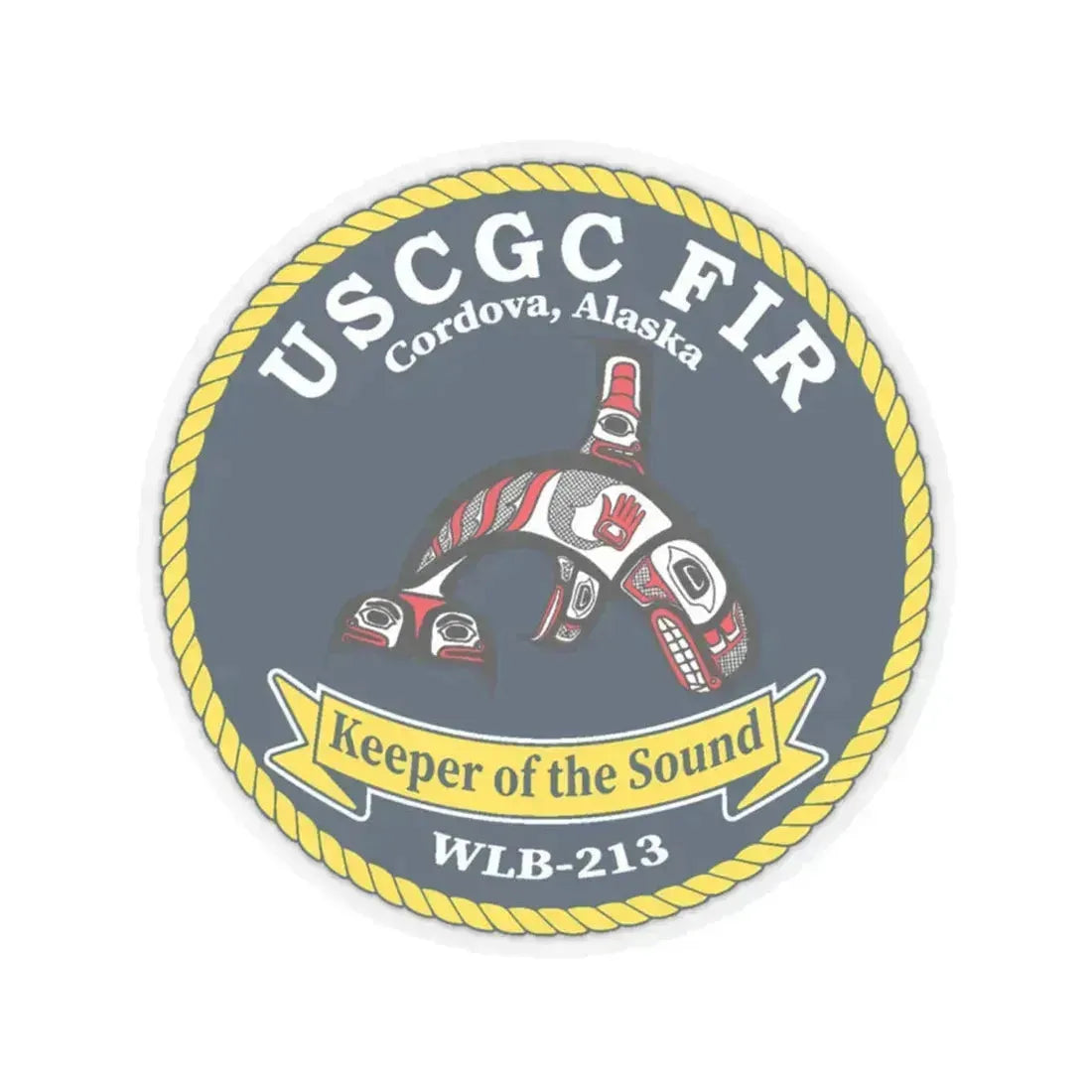USCG FIR WLB 213 (U.S. Coast Guard) STICKER Vinyl Kiss-Cut Decal 6 Inch Transparent - The Sticker Space