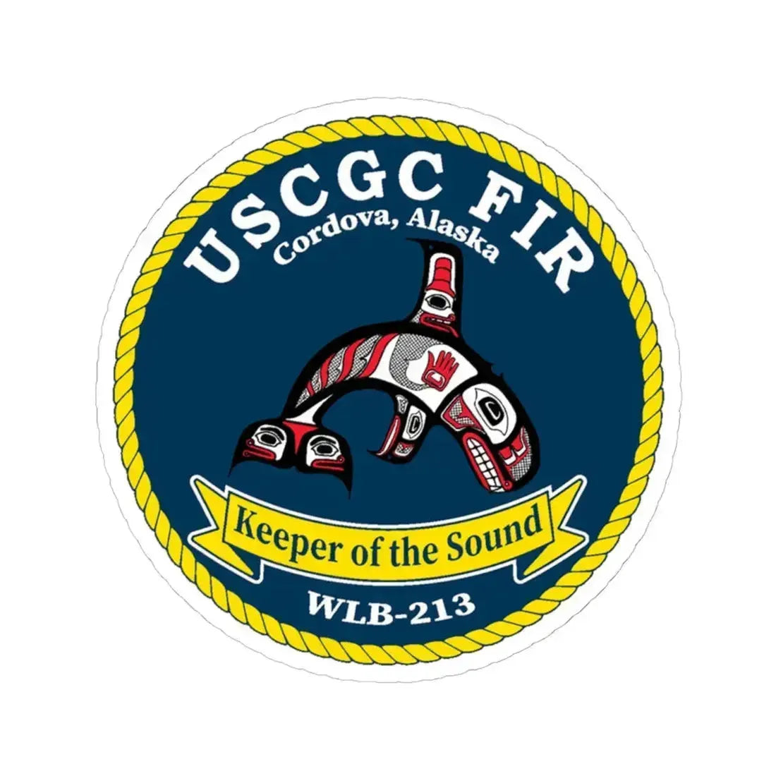 USCG FIR WLB 213 (U.S. Coast Guard) STICKER Vinyl Kiss-Cut Decal 6 Inch White - The Sticker Space