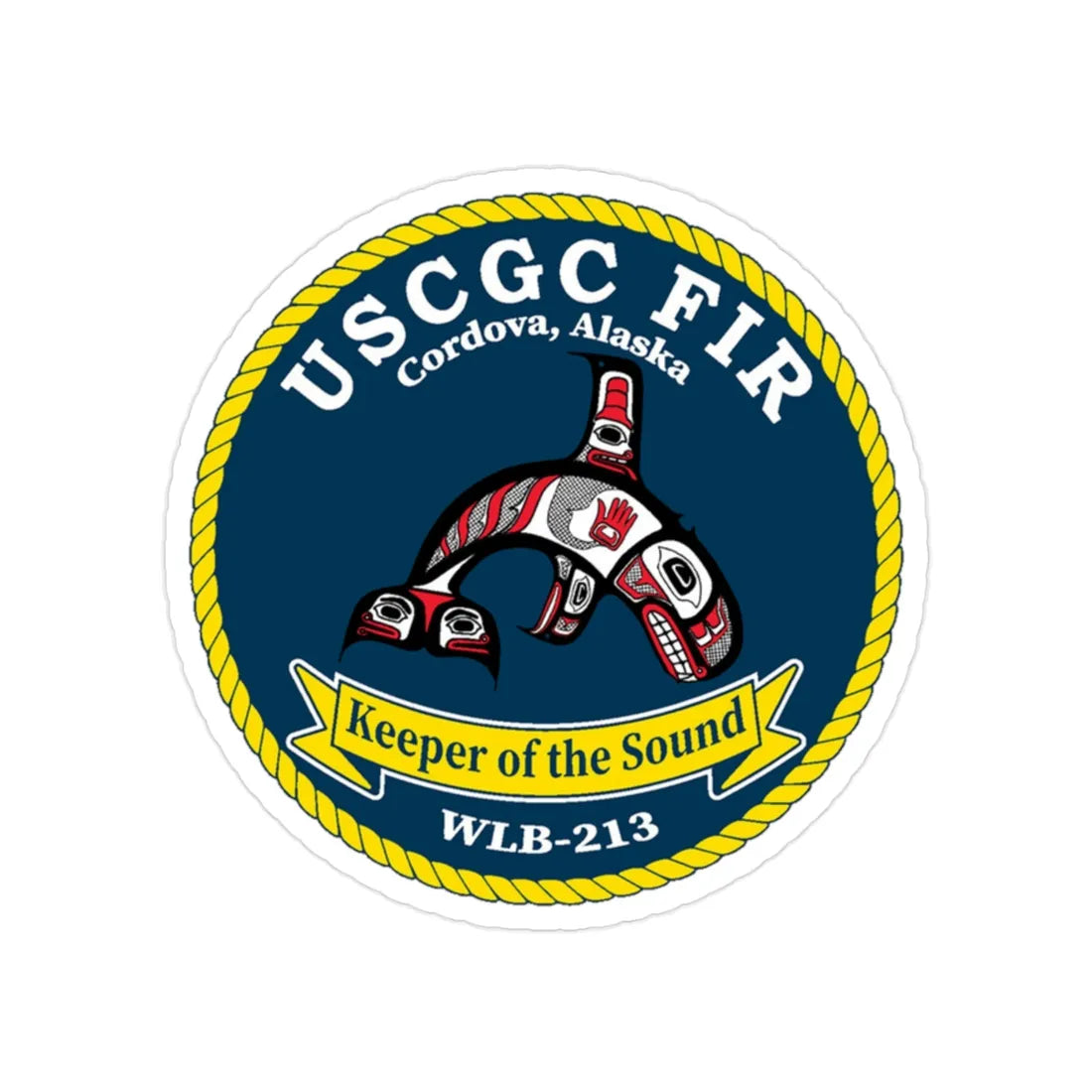 USCG FIR WLB 213 (U.S. Coast Guard) Transparent STICKER Die-Cut Vinyl Decal 2 Inch - The Sticker Space