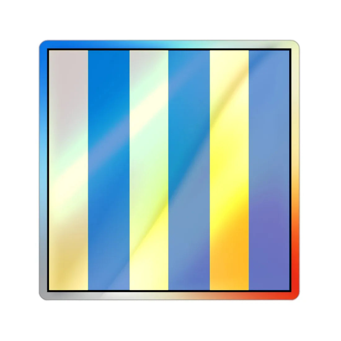 USCG Golf Flag (U.S. Coast Guard) Holographic STICKER Die-Cut Vinyl Decal 2 Inch Holographic - The Sticker Space