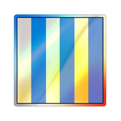 USCG Golf Flag (U.S. Coast Guard) Holographic STICKER Die-Cut Vinyl Decal 3 Inch Holographic - The Sticker Space