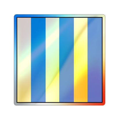 USCG Golf Flag (U.S. Coast Guard) Holographic STICKER Die-Cut Vinyl Decal 4 Inch Holographic - The Sticker Space