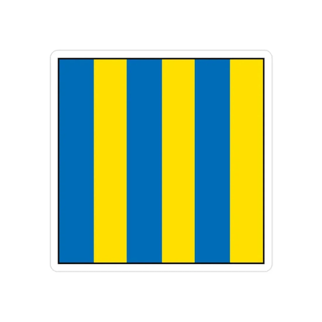 USCG Golf Flag (U.S. Coast Guard) REVERSE PRINT Transparent Die-Cut STICKER 2 Inch Die-Cut Transparent - The Sticker Space