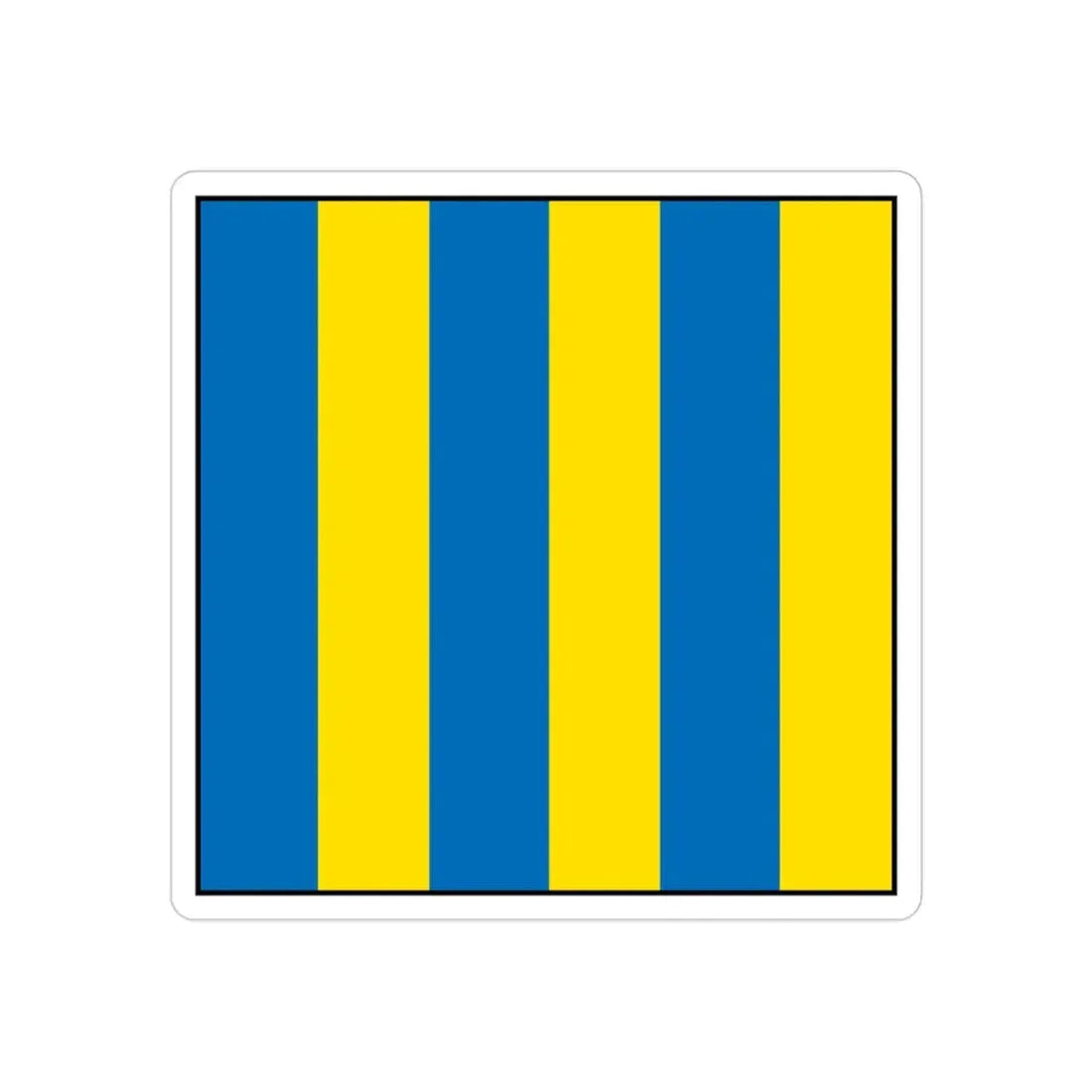 USCG Golf Flag (U.S. Coast Guard) REVERSE PRINT Transparent Die-Cut STICKER 3 Inch Die-Cut Transparent - The Sticker Space