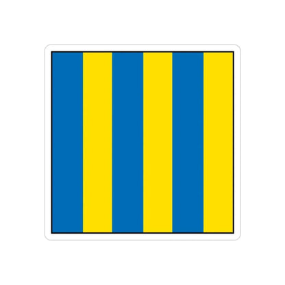 USCG Golf Flag (U.S. Coast Guard) REVERSE PRINT Transparent Die-Cut STICKER 3 Inch Die-Cut Transparent - The Sticker Space