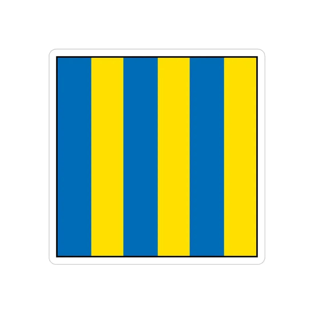 USCG Golf Flag (U.S. Coast Guard) REVERSE PRINT Transparent Die-Cut STICKER 4 Inch Die-Cut Transparent - The Sticker Space