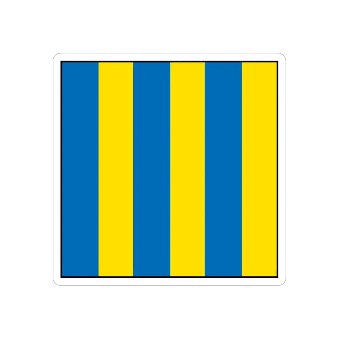 USCG Golf Flag (U.S. Coast Guard) REVERSE PRINT Transparent Die-Cut STICKER 6 Inch Die-Cut Transparent - The Sticker Space