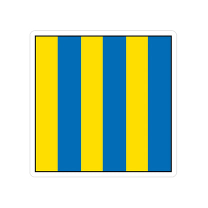 USCG Golf Flag (U.S. Coast Guard) Transparent STICKER Die-Cut Vinyl Decal 2 Inch - The Sticker Space
