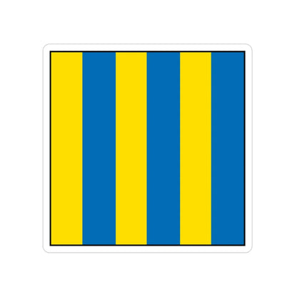 USCG Golf Flag (U.S. Coast Guard) Transparent STICKER Die-Cut Vinyl Decal 3 Inch - The Sticker Space