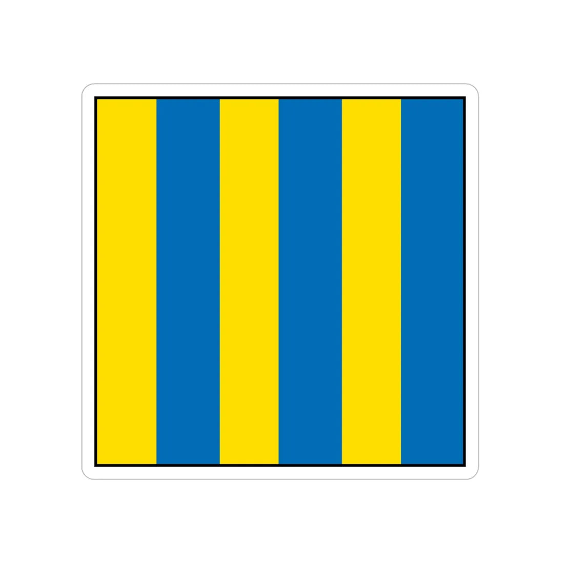 USCG Golf Flag (U.S. Coast Guard) Transparent STICKER Die-Cut Vinyl Decal 5 Inch - The Sticker Space