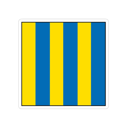 USCG Golf Flag (U.S. Coast Guard) Transparent STICKER Die-Cut Vinyl Decal 6 Inch - The Sticker Space