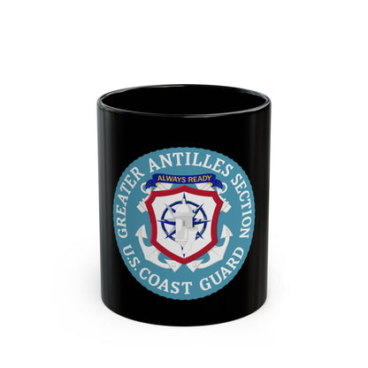 USCG Greater Antilles Section (U.S. Coast Guard) Black Coffee Mug-11oz-The Sticker Space