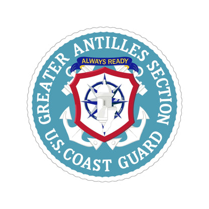 USCG Greater Antilles Section (U.S. Coast Guard) STICKER Vinyl Die-Cut Decal-4 Inch-The Sticker Space