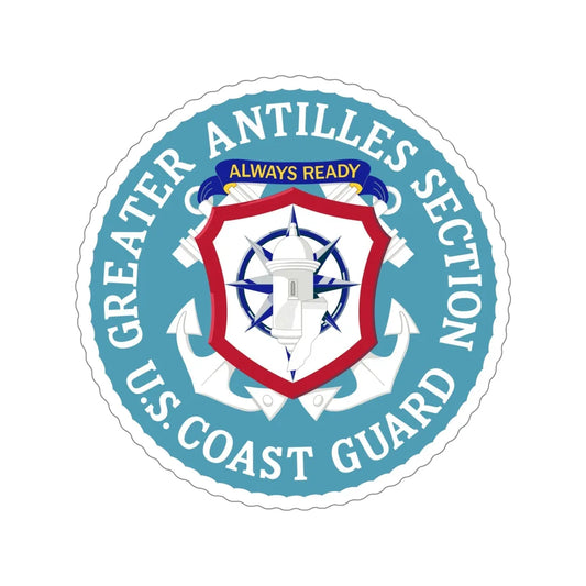USCG Greater Antilles Section (U.S. Coast Guard) STICKER Vinyl Die-Cut Decal 6 Inch - The Sticker Space