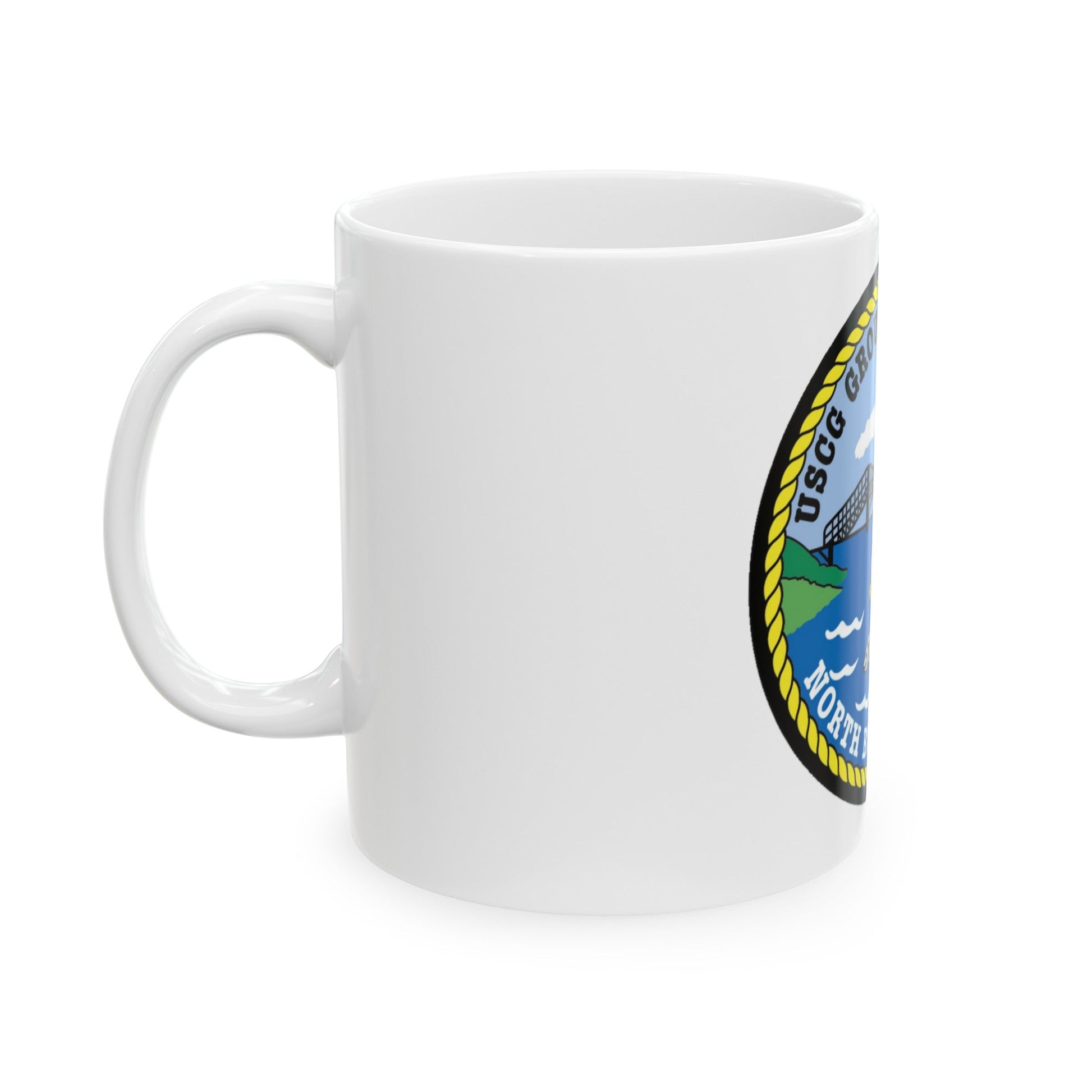 USCG Group Air Station North Bend (U.S. Coast Guard) White Coffee Mug-The Sticker Space