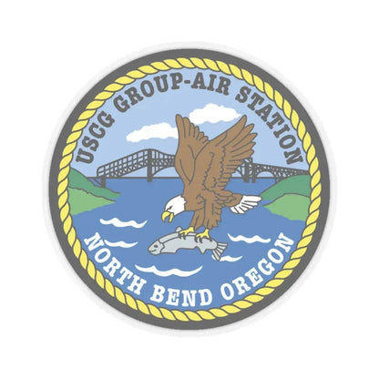 USCG Group Air Station North Bend (U.S. Coast Guard) STICKER Vinyl Kiss-Cut Decal 4 Inch Transparent - The Sticker Space