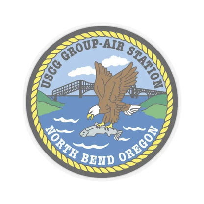 USCG Group Air Station North Bend (U.S. Coast Guard) STICKER Vinyl Kiss-Cut Decal 6 Inch Transparent - The Sticker Space