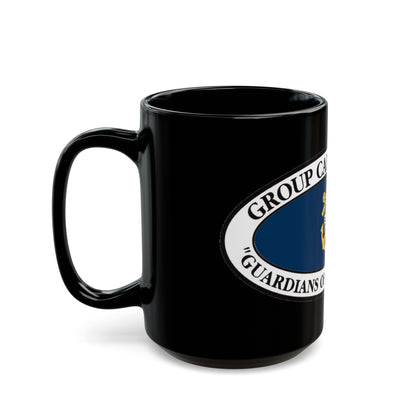 USCG Group Cape Hatteras VINT (U.S. Coast Guard) Black Coffee Mug-The Sticker Space