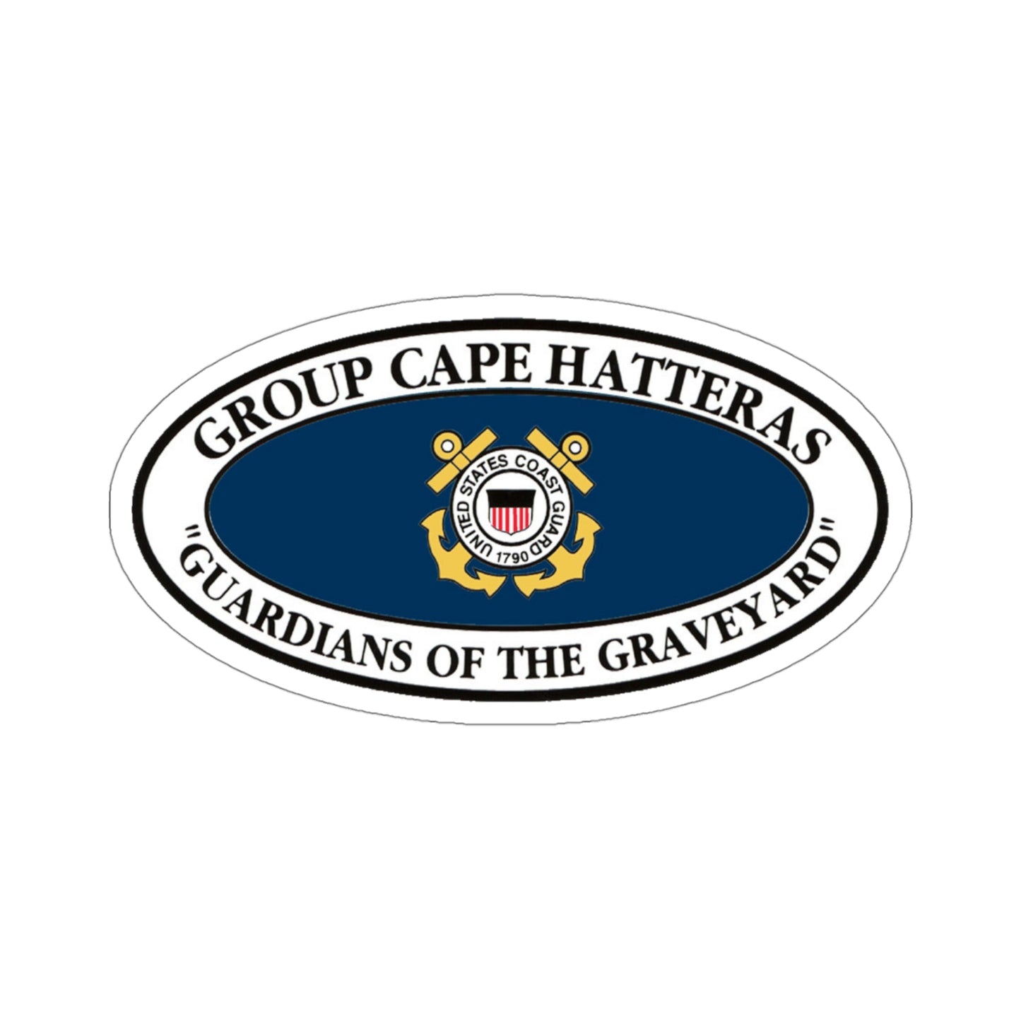 USCG Group Cape Hatteras VINT (U.S. Coast Guard) STICKER Vinyl Die-Cut Decal-4 Inch-The Sticker Space