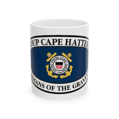 USCG Group Cape Hatteras VINT (U.S. Coast Guard) White Coffee Mug-11oz-The Sticker Space