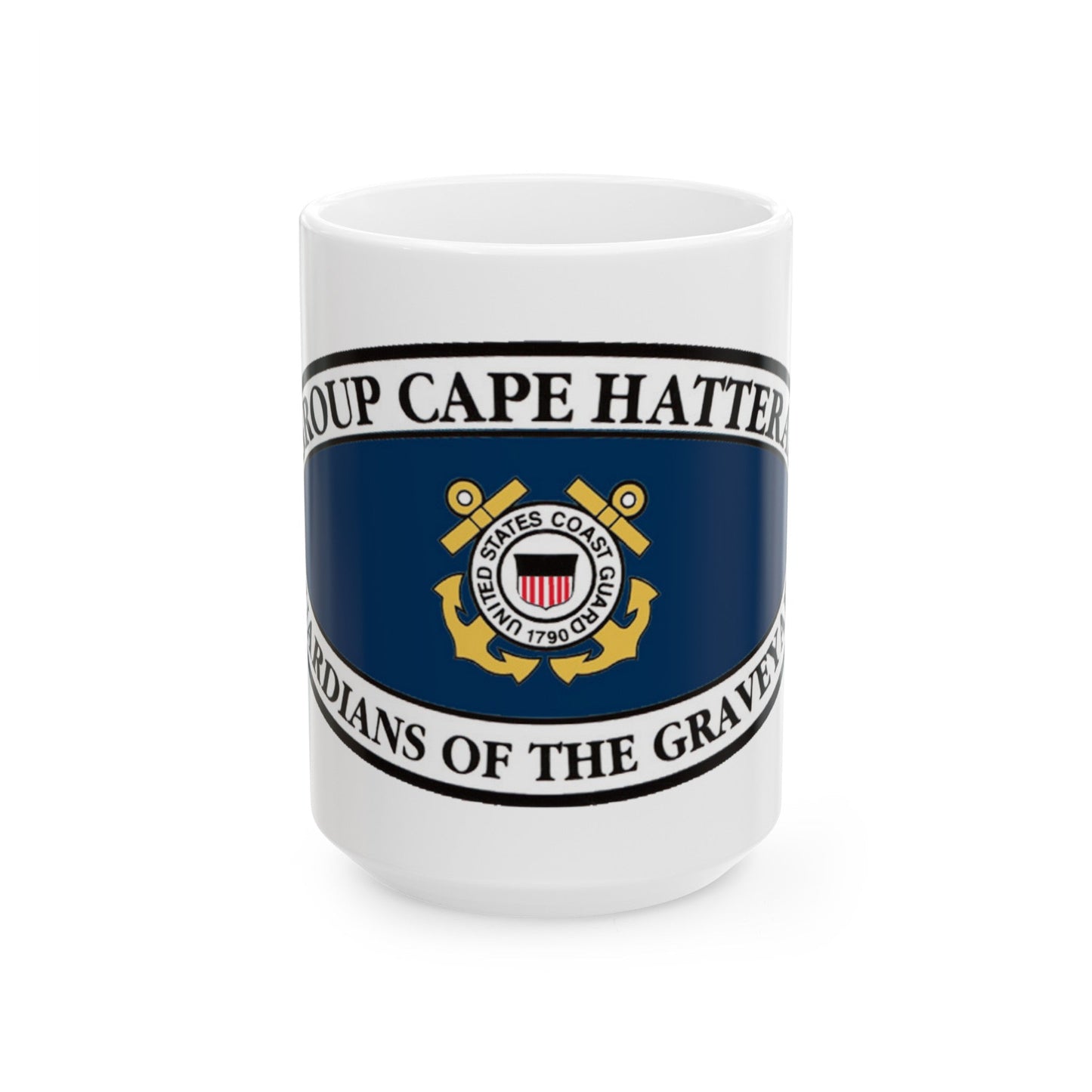 USCG Group Cape Hatteras VINT (U.S. Coast Guard) White Coffee Mug-15oz-The Sticker Space