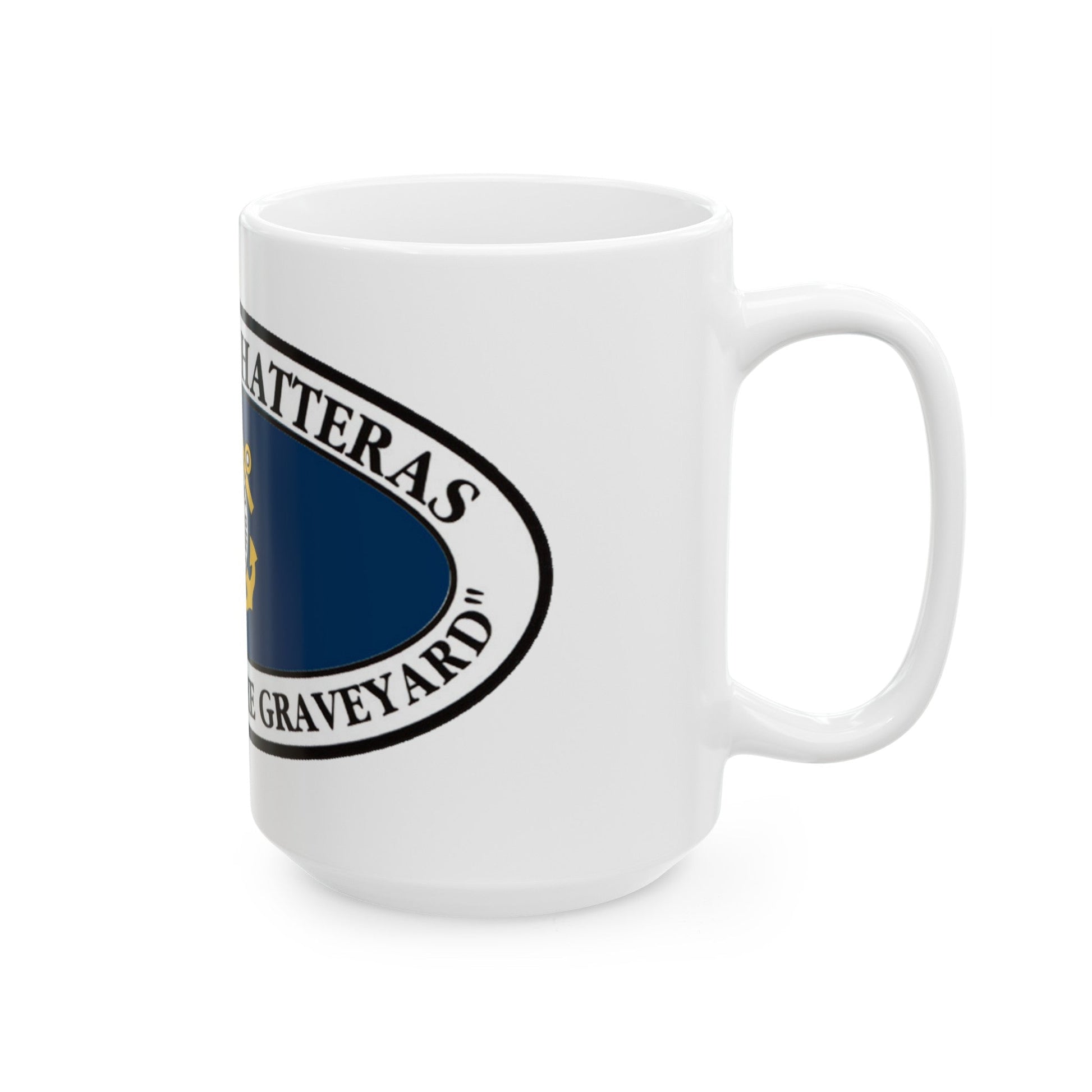 USCG Group Cape Hatteras VINT (U.S. Coast Guard) White Coffee Mug-The Sticker Space