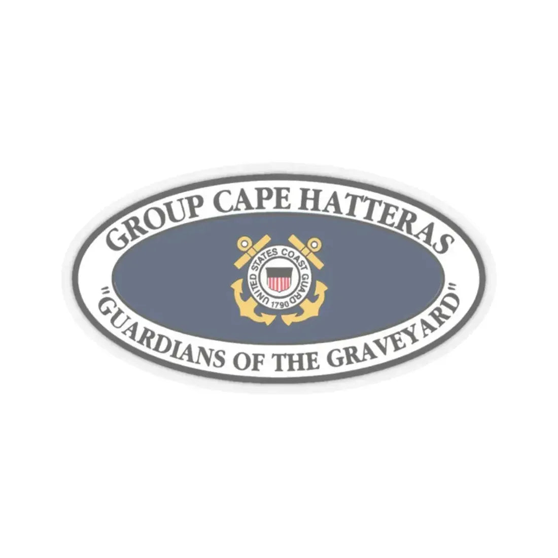 USCG Group Cape Hatteras VINT (U.S. Coast Guard) STICKER Vinyl Kiss-Cut Decal 2 Inch Transparent - The Sticker Space