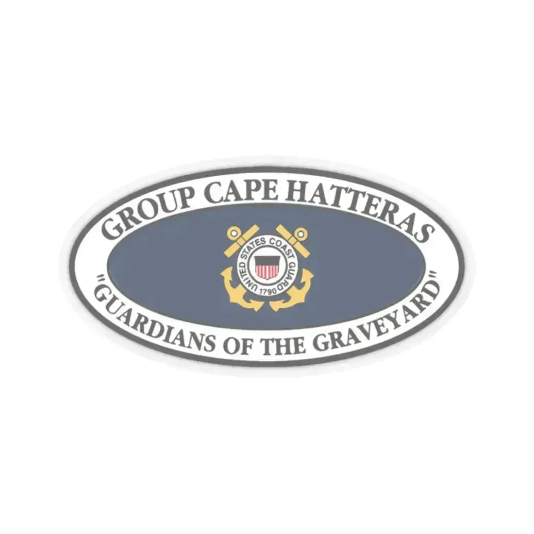 USCG Group Cape Hatteras VINT (U.S. Coast Guard) STICKER Vinyl Kiss-Cut Decal 2 Inch Transparent - The Sticker Space