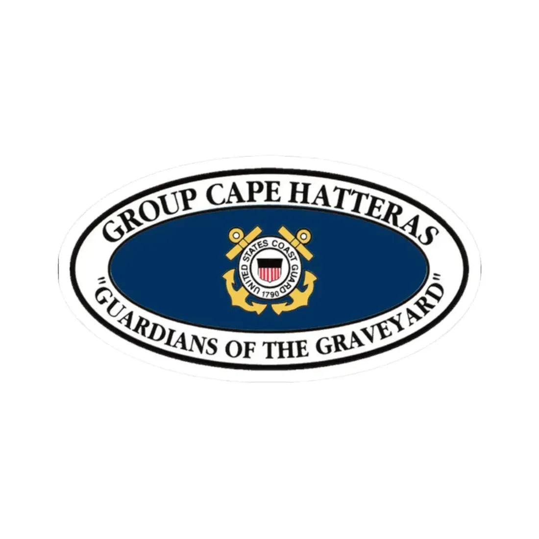 USCG Group Cape Hatteras VINT (U.S. Coast Guard) STICKER Vinyl Kiss-Cut Decal 2 Inch White - The Sticker Space