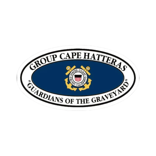 USCG Group Cape Hatteras VINT (U.S. Coast Guard) STICKER Vinyl Kiss-Cut Decal 2 Inch White - The Sticker Space