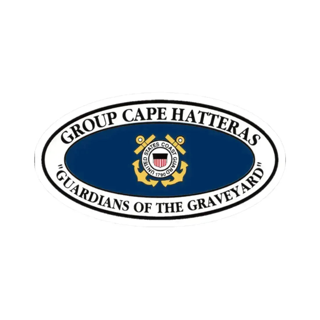 USCG Group Cape Hatteras VINT (U.S. Coast Guard) STICKER Vinyl Kiss-Cut Decal 2 Inch White - The Sticker Space