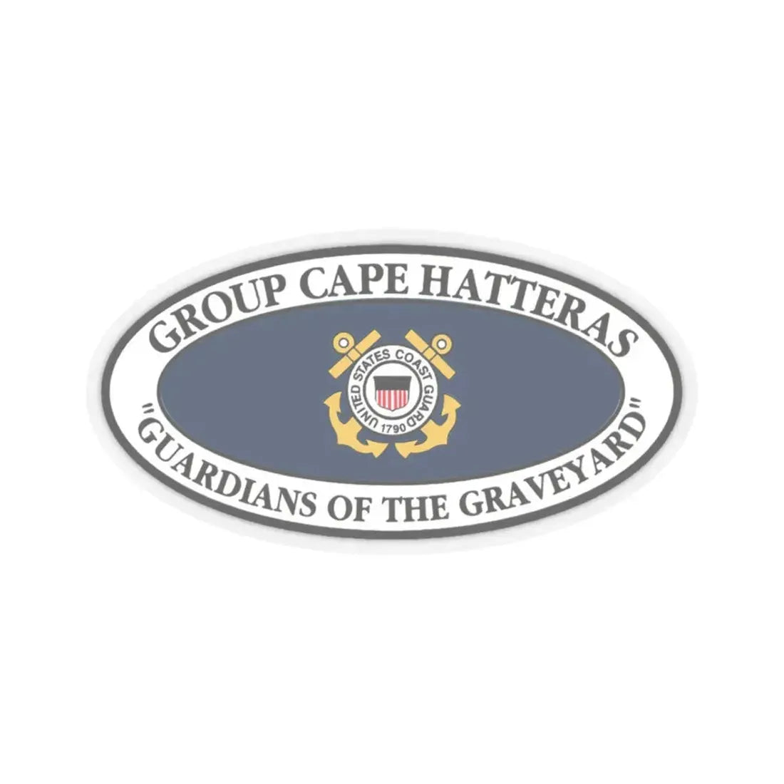 USCG Group Cape Hatteras VINT (U.S. Coast Guard) STICKER Vinyl Kiss-Cut Decal 3 Inch Transparent - The Sticker Space