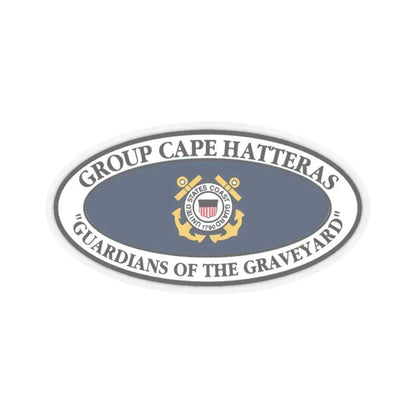 USCG Group Cape Hatteras VINT (U.S. Coast Guard) STICKER Vinyl Kiss-Cut Decal 3 Inch Transparent - The Sticker Space