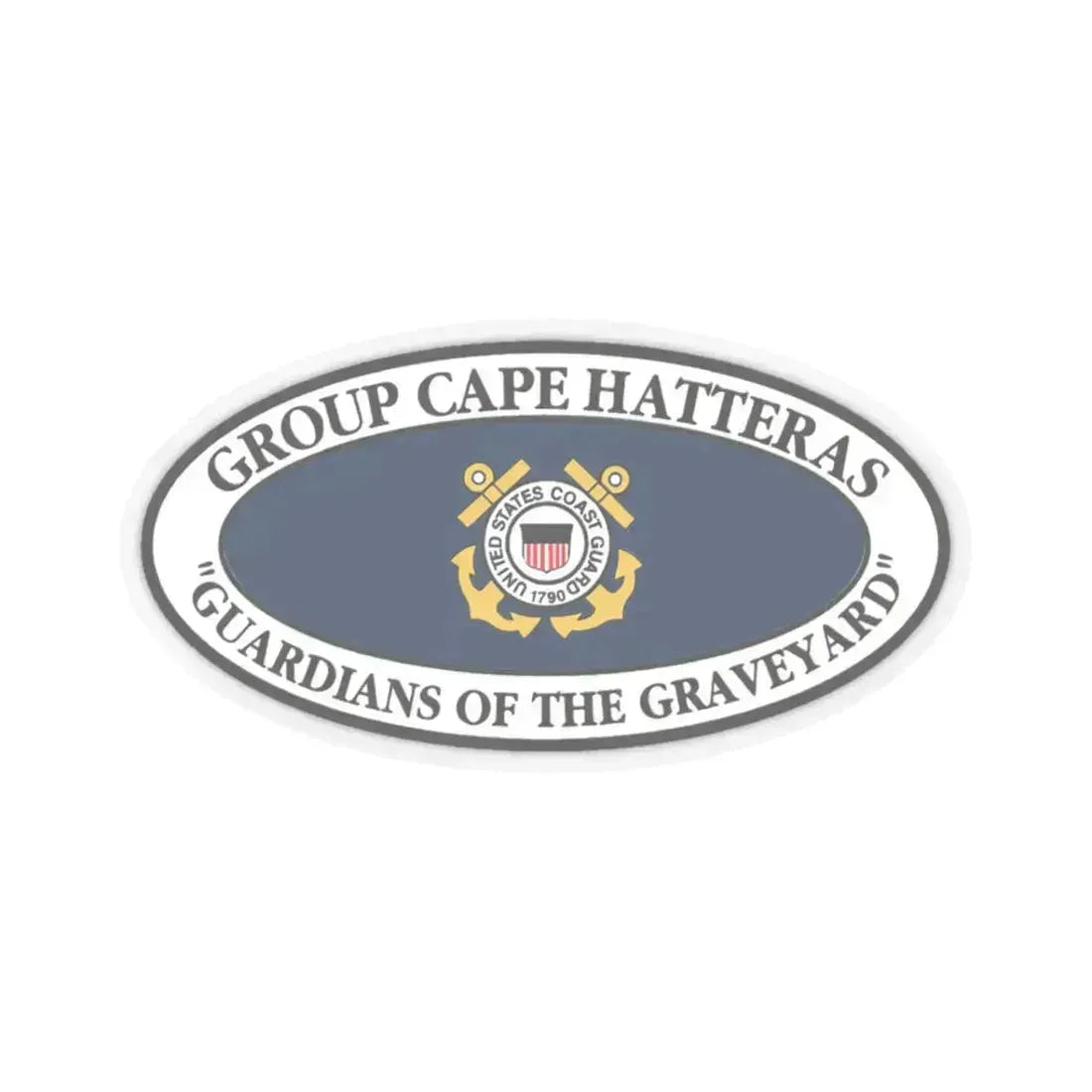 USCG Group Cape Hatteras VINT (U.S. Coast Guard) STICKER Vinyl Kiss-Cut Decal 3 Inch Transparent - The Sticker Space