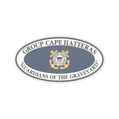 USCG Group Cape Hatteras VINT (U.S. Coast Guard) STICKER Vinyl Kiss-Cut Decal 3 Inch Transparent - The Sticker Space