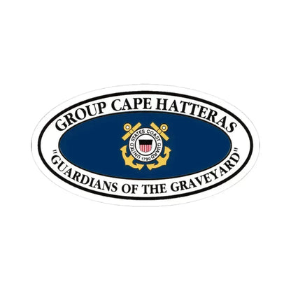 USCG Group Cape Hatteras VINT (U.S. Coast Guard) STICKER Vinyl Kiss-Cut Decal 3 Inch White - The Sticker Space