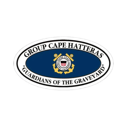 USCG Group Cape Hatteras VINT (U.S. Coast Guard) STICKER Vinyl Kiss-Cut Decal 4 Inch White - The Sticker Space