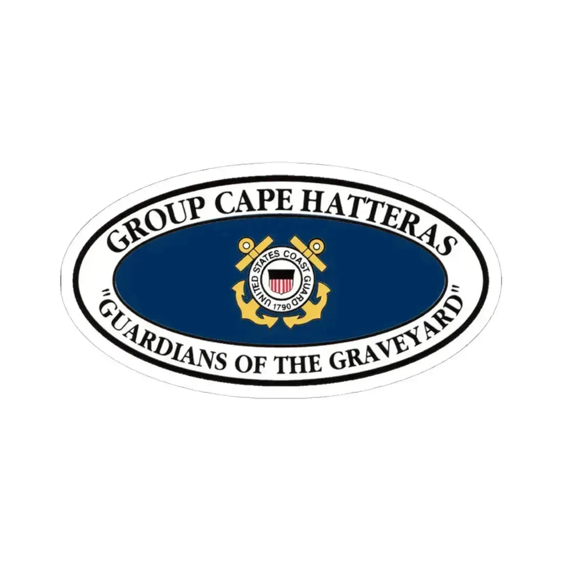 USCG Group Cape Hatteras VINT (U.S. Coast Guard) STICKER Vinyl Kiss-Cut Decal 4 Inch White - The Sticker Space