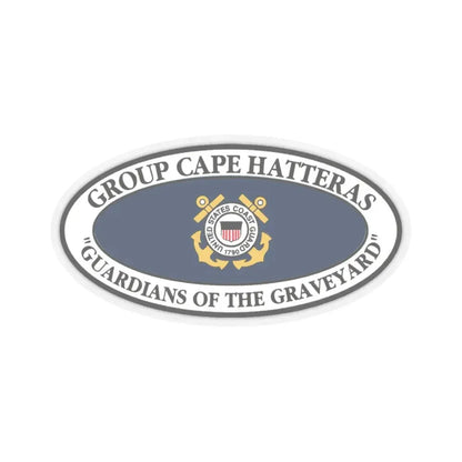 USCG Group Cape Hatteras VINT (U.S. Coast Guard) STICKER Vinyl Kiss-Cut Decal 6 Inch Transparent - The Sticker Space