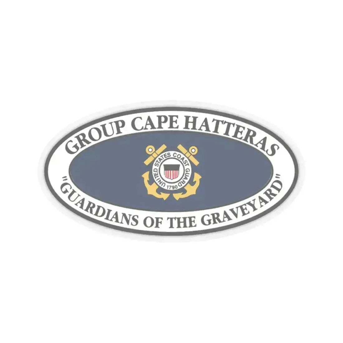 USCG Group Cape Hatteras VINT (U.S. Coast Guard) STICKER Vinyl Kiss-Cut Decal 6 Inch Transparent - The Sticker Space