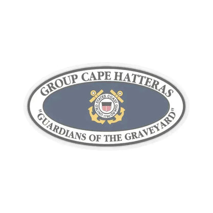 USCG Group Cape Hatteras VINT (U.S. Coast Guard) STICKER Vinyl Kiss-Cut Decal 6 Inch Transparent - The Sticker Space