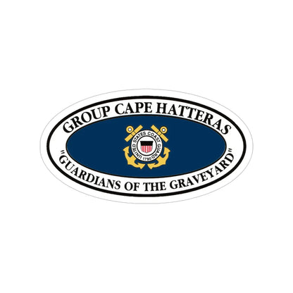 USCG Group Cape Hatteras VINT (U.S. Coast Guard) Transparent STICKER Die-Cut Vinyl Decal 4 Inch - The Sticker Space