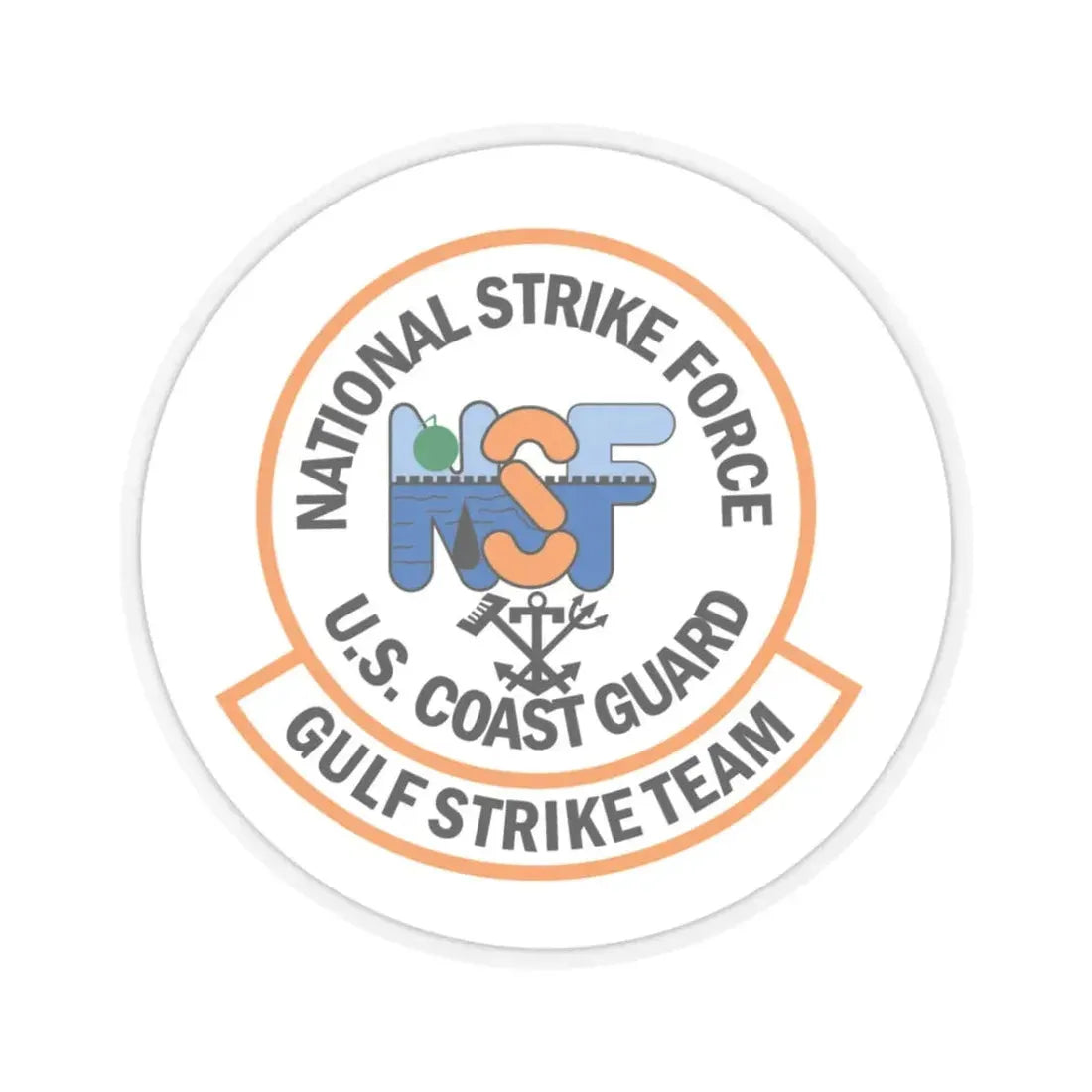 USCG Gulf Strike Team NSF (U.S. Coast Guard) STICKER Vinyl Kiss-Cut Decal 3 Inch Transparent - The Sticker Space