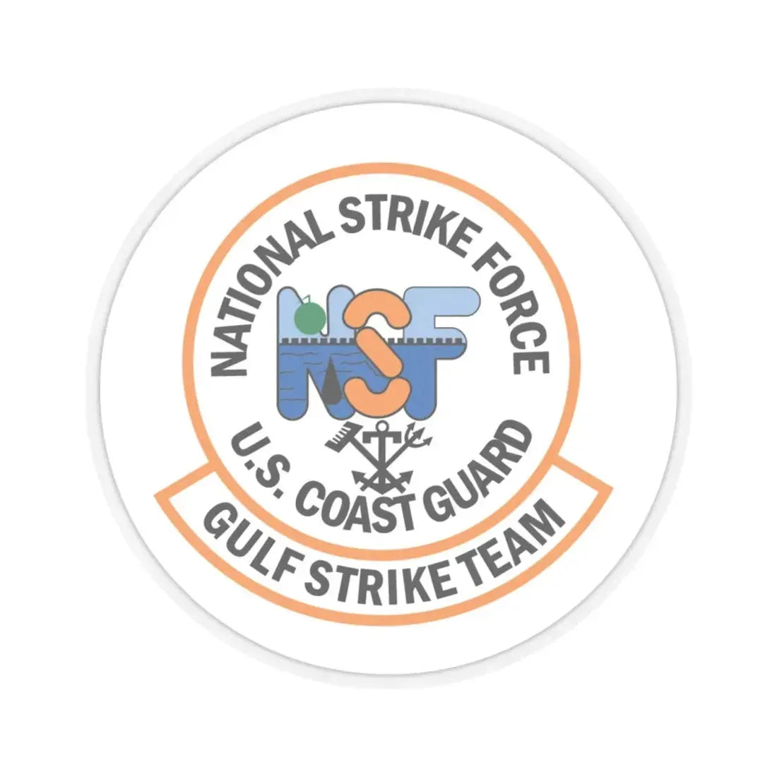 USCG Gulf Strike Team NSF (U.S. Coast Guard) STICKER Vinyl Kiss-Cut Decal 4 Inch Transparent - The Sticker Space