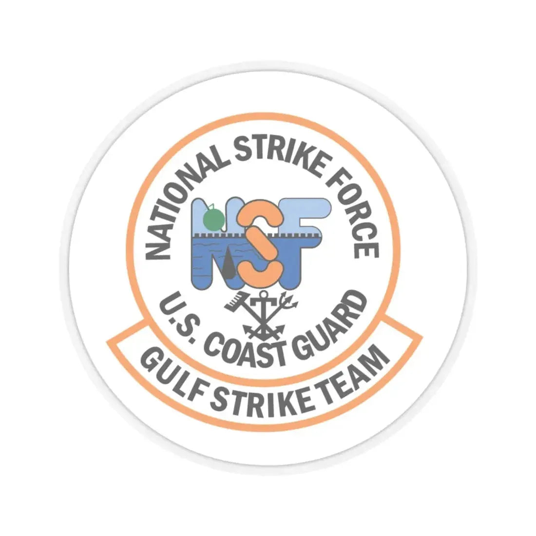 USCG Gulf Strike Team NSF (U.S. Coast Guard) STICKER Vinyl Kiss-Cut Decal 6 Inch Transparent - The Sticker Space