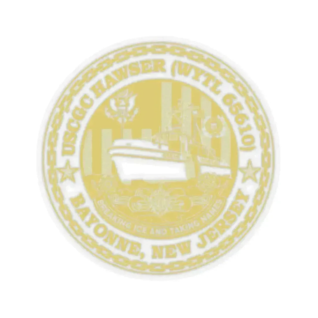 USCG Hawser WYTL 65610 Sim Gold (U.S. Coast Guard) STICKER Vinyl Kiss-Cut Decal 2 Inch Transparent - The Sticker Space