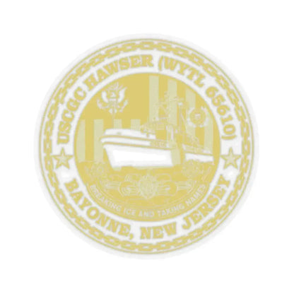 USCG Hawser WYTL 65610 Sim Gold (U.S. Coast Guard) STICKER Vinyl Kiss-Cut Decal 2 Inch Transparent - The Sticker Space