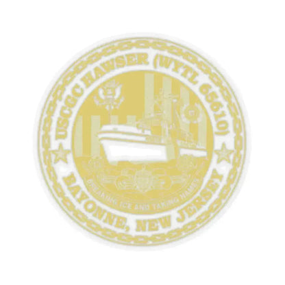 USCG Hawser WYTL 65610 Sim Gold (U.S. Coast Guard) STICKER Vinyl Kiss-Cut Decal 3 Inch Transparent - The Sticker Space